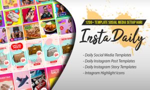 InstaDaily - 1200+ Template Feed & Story Instagram